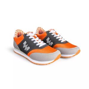 WhataBurger Orange & Gray Sneakers Size 6 Unisex Shoes Rare Amazing